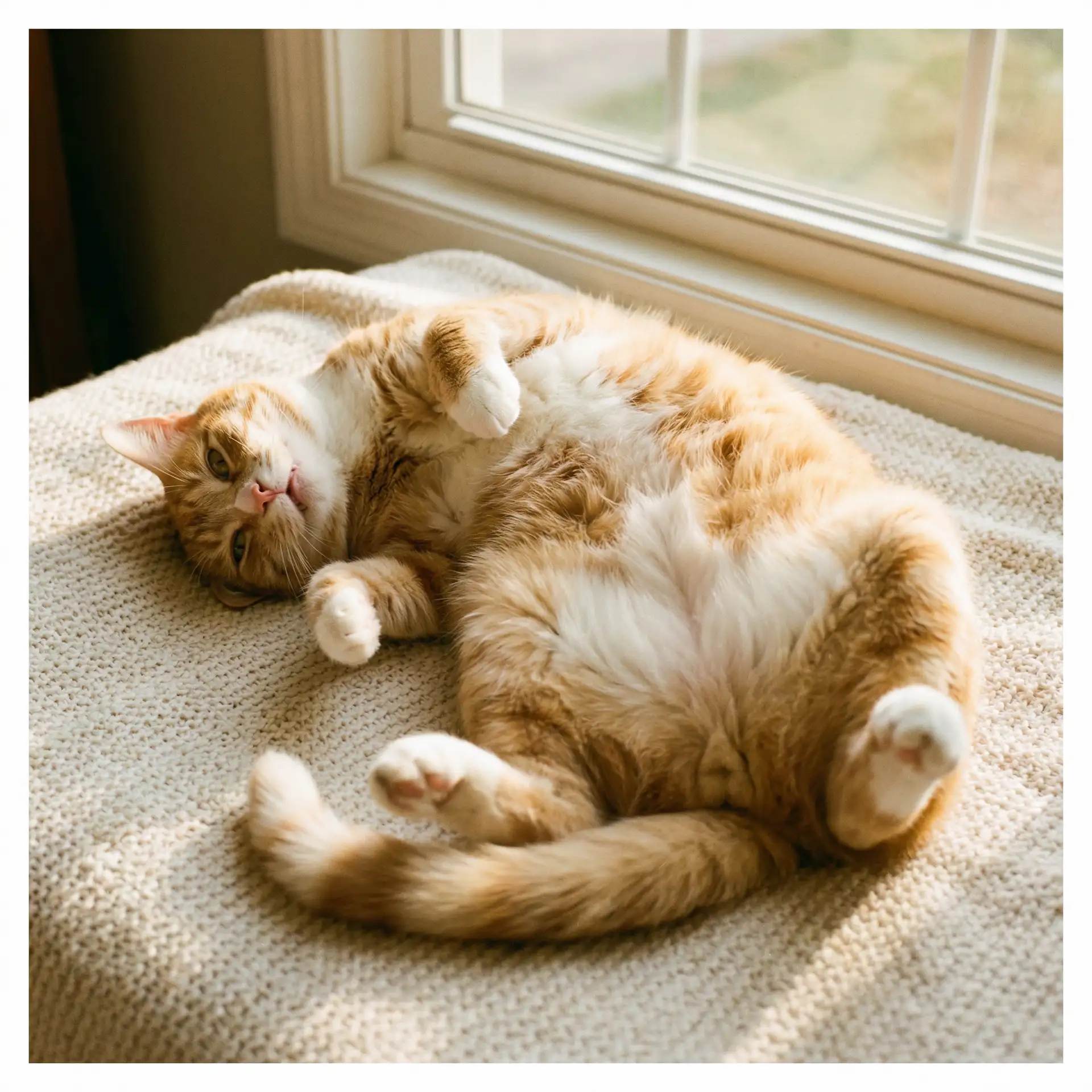 猫咪仰躺露出肚皮 - 意大利色情